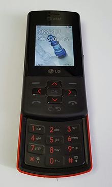 The LG CF360 with red numbers and accents.