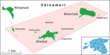 Map of the Laidelahe special protection zone of the Hiiumaa plateau landscape protection area including Hülgerahu