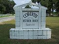 Sign outside the Corinth Methodist Church, north of Lake City, Florida