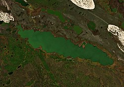 Jezero ze satelitu Sentinel-2 (2021)