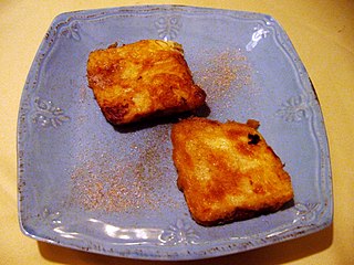 Leche frita Traditional Spanish dessert, Spanish sweet typical of northern Spain