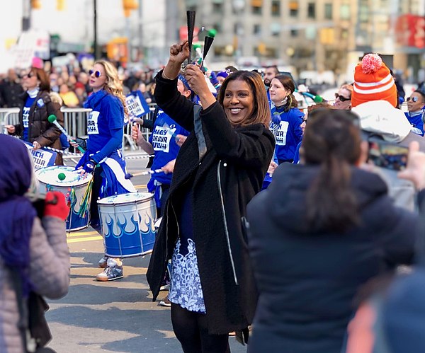 James at the 2018 NYC March For Our Lives rally