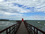 Lignano Sabbiadoro, der Leuchtturm nach der Restaurierung.