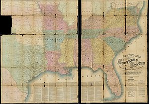 300px lloyd%27s map of the southern states showing all the railroads%2c their stations and distances 1862 uta