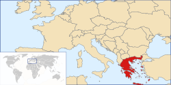 Localización de Grecia