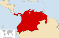 Położenie Wielkiej Kolumbii