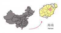 Location of Tunchang County in the province Location of Tunchang within Hainan (China).png