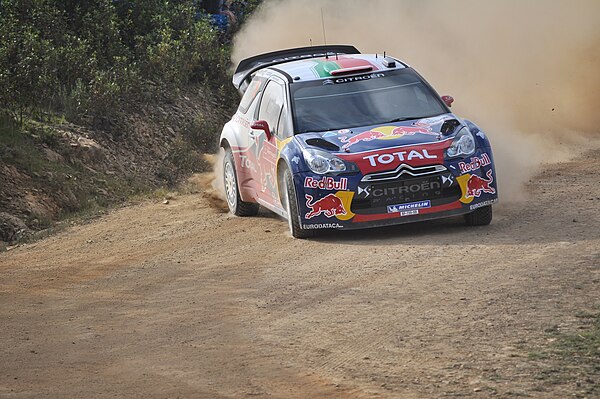 Sébastien Loeb driving a Citroën DS3 WRC