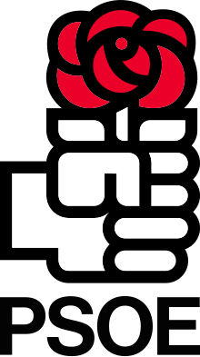 The logo of the Spanish Socialist Workers' Party (PSOE) used between 1977 and 1998. Logo PSOE, 1976-2001.svg