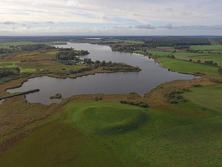 Luftbild Riewendsee Burgwall Riewend