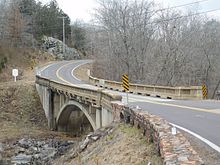 Route 72 crossing Stouts Creek in Arcadia Valley MO 72 in Arcadia Valley.jpg