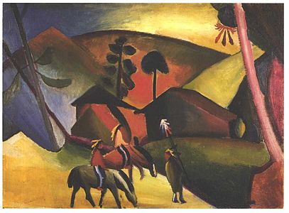 August Macke: Indiáni na koních, 1911
