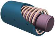 Usys yw terfenol-D yn treusydhyon tennvenstrothys (magnetostrictive transducers)