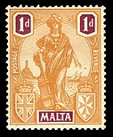 Malta 1922 Melita 1d orange & purple.jpg