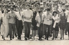 Brazilian students march against the military rule in Brazil, 1966 Manifestacao estudantil contra a Ditadura Militar 526.tif