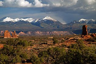 The La Sal Range as seen from Arches