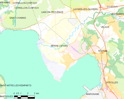 Kart over Berre-l’Étang