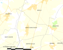 Mapa obce Saint-Ouen-d’Aunis