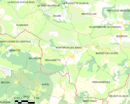 Montbrun-les-Bains - Localizazion