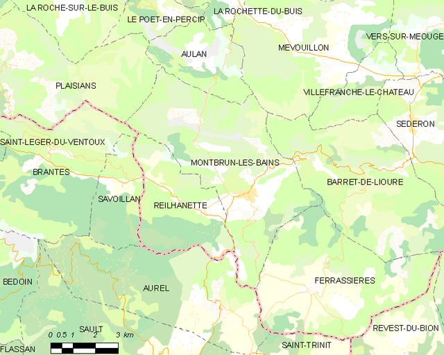 Montbrun-les-Bains só͘-chāi tē-tô͘ ê uī-tì