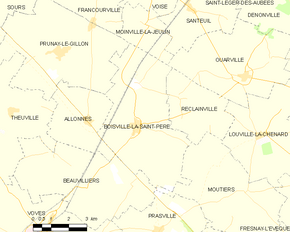 Poziția localității Boisville-la-Saint-Père