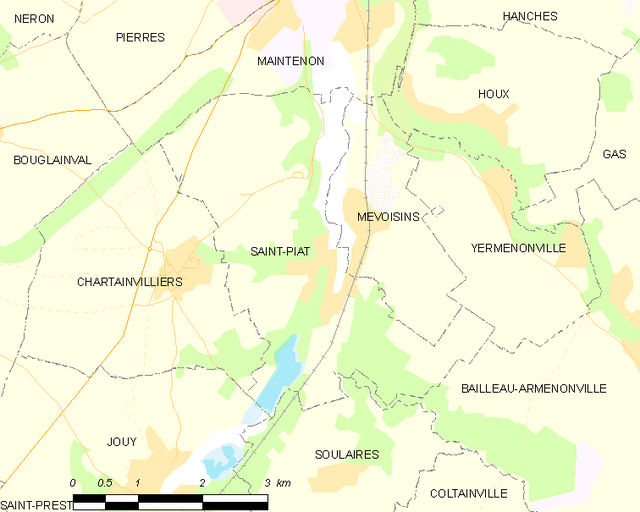 Poziția localității Saint-Piat