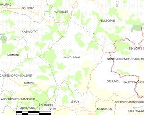 Poziția localității Saint-Ferme