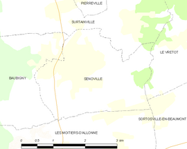 Mapa obce Sénoville