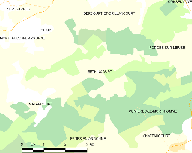 Poziția localității Béthincourt