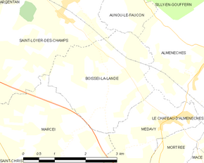 Poziția localității Boissei-la-Lande