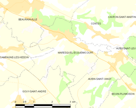 Mapa obce Maresquel-Ecquemicourt