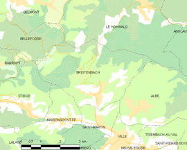 Mapa obce Breitenbach