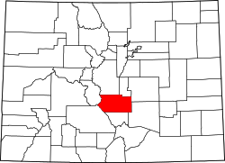Karte von Fremont County innerhalb von Colorado