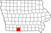 Map of Iowa highlighting Ringgold County.svg