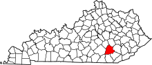 Map of Kentucky highlighting Laurel County.svg