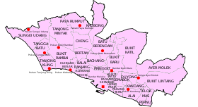 Map of Melaka Tengah District, Melaka.svg