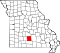 Map of Missouri highlighting Wright County.svg