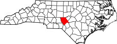 Map of North Carolina highlighting Moore County.svg