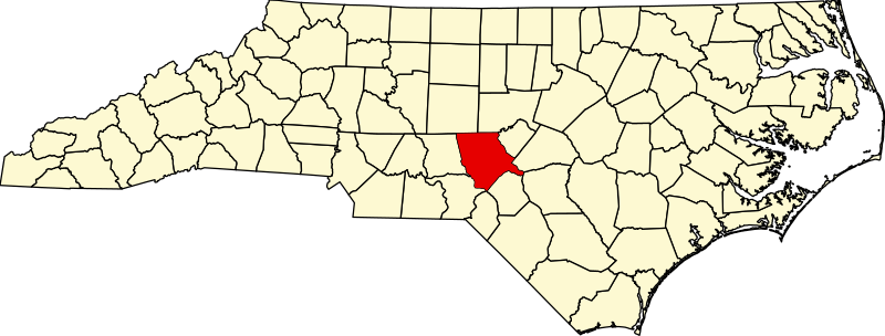 صورة:Map of North Carolina highlighting Moore County.svg