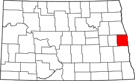 Map of North Dakota highlighting Traill County.svg