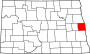 Map of North Dakota highlighting Traill County.svg