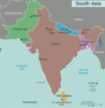 Χάρτης της Νότιας Ασίας