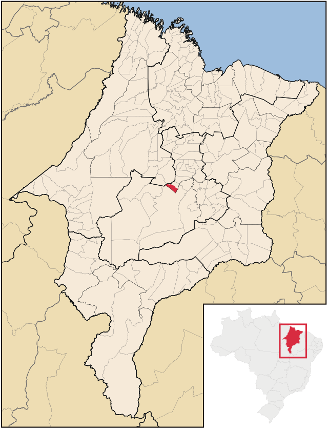 Localização de São Raimundo do Doca Bezerra no Maranhão