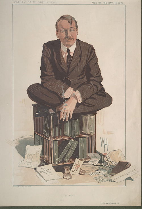 Sykes caricatured by Wallace Hester for Vanity Fair, 1912