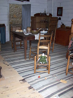 Mark Twain Birthplace Cabin - interior.JPG