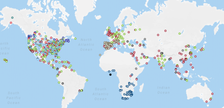 Marriott International hotels worldwide (interactive map)