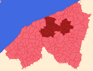 Localização da Província, dentro da região.