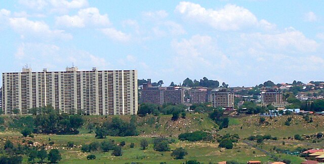 Sophiatown and the Police Barracks on the Melville Koppies ridge