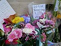 Memorials to Queen Elizabeth II at the King George VI and Queen Elizabeth Memorial in The Mall, 2022.