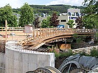 Johannesbrücke seen from the right bank of the Ruhr.